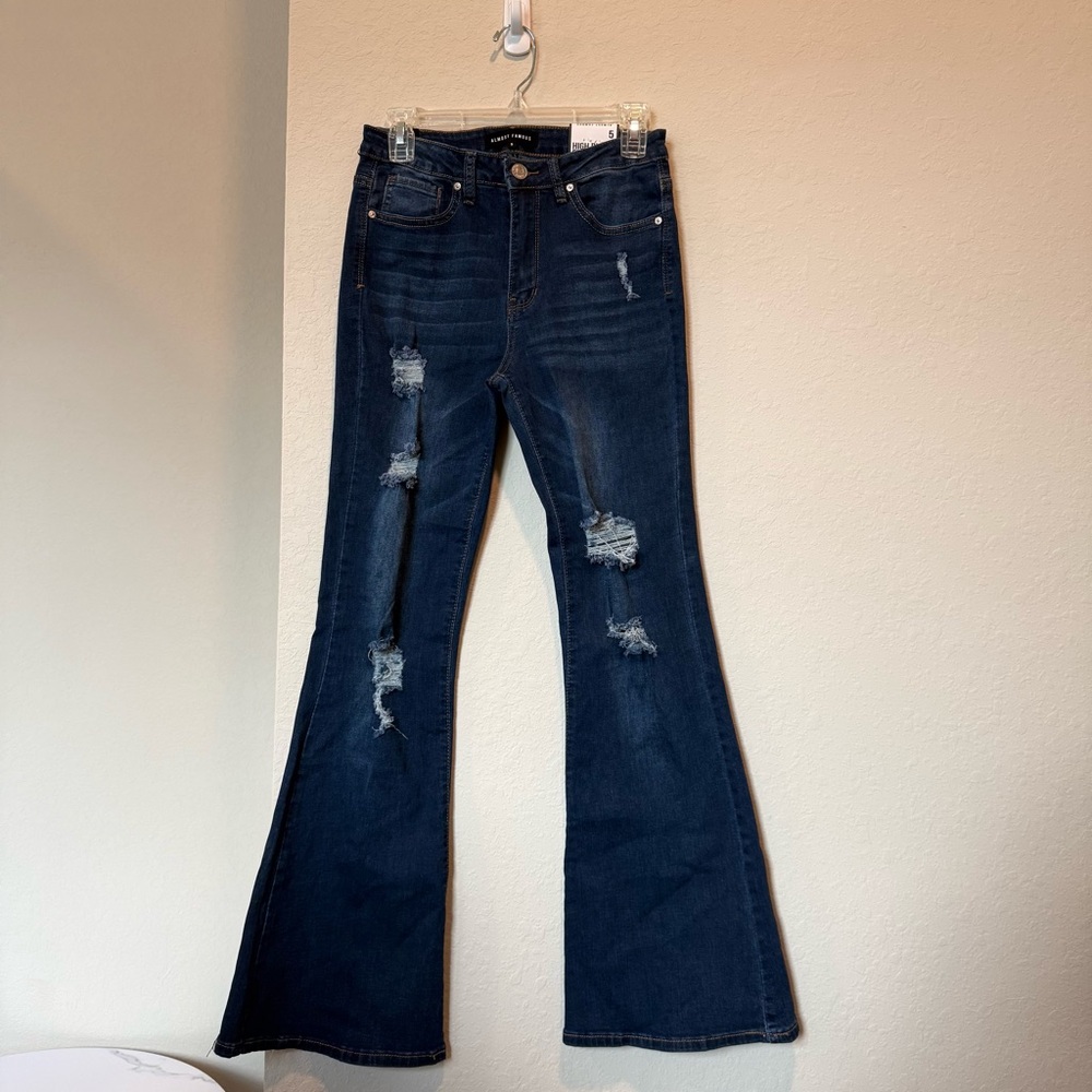 NWT Almost Famous High Rise Flare Jeans